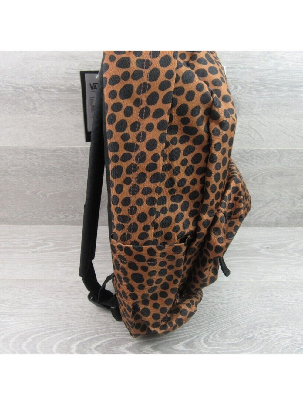 Vans Old Skool H20 Backpack School Travel Bag 22L Brown Black Animal Print NEW - Picture 5 of 12